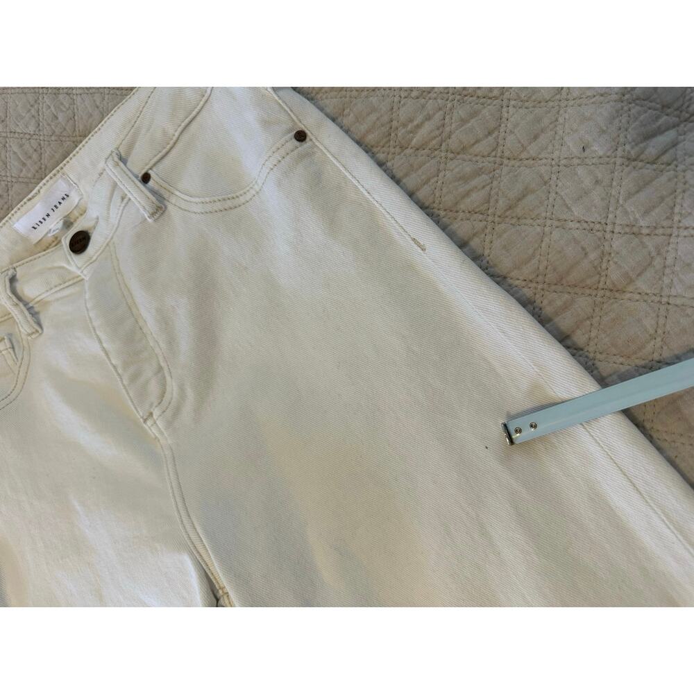 Risen Jeans Womens White Stretch Wide Leg Crop Pants Size 7 / 28 - Picture 6 of 10